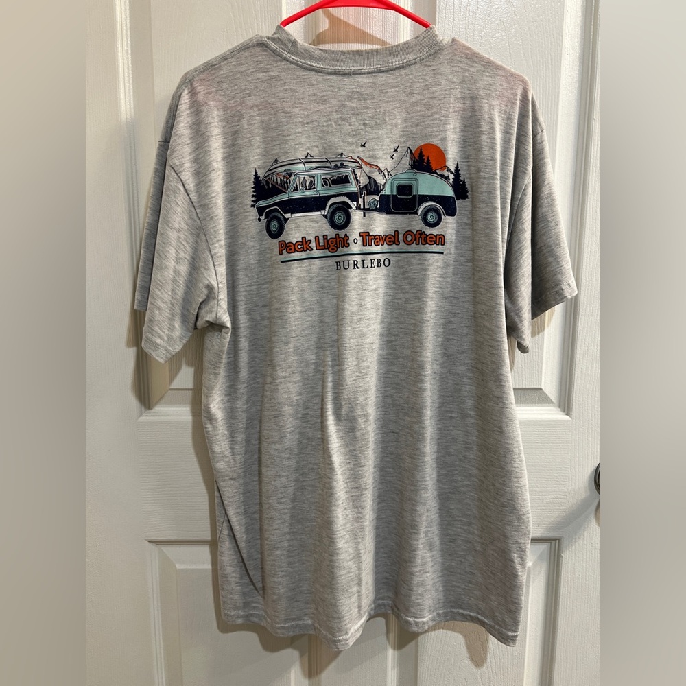BURLEBO. “Pack Light, Travel Often” men’s t-shirt